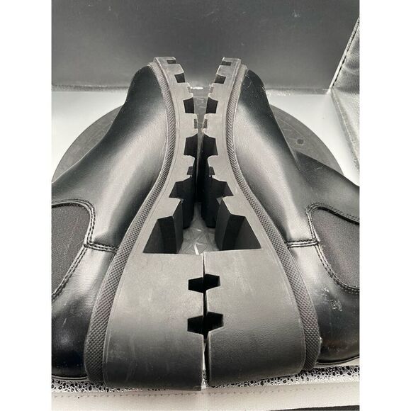 Chelsea Boots Black with Block Heel & Bedazzled Gem Cuff Size 9 Chunky Blingy - Picture 6 of 13